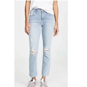 MOTHER Denim Rascal Ankle Snippet Jeans Super Blast From The Past Wash Size 25